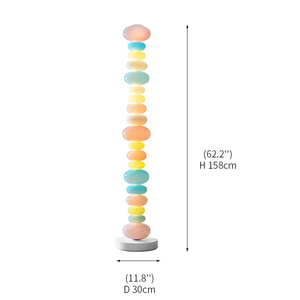 Hiện Đại Thiết Kế Kẹo Đèn Sàn Xếp Chồng Lên Nhau Pastel Glass Pebble Ánh Sáng Với Đá Cẩm Thạch Cơ Sở Cho Phòng Khách Bắc Âu Nghệ Thuật Trang Trí Nội Thất Bán Buôn - Product Image 4