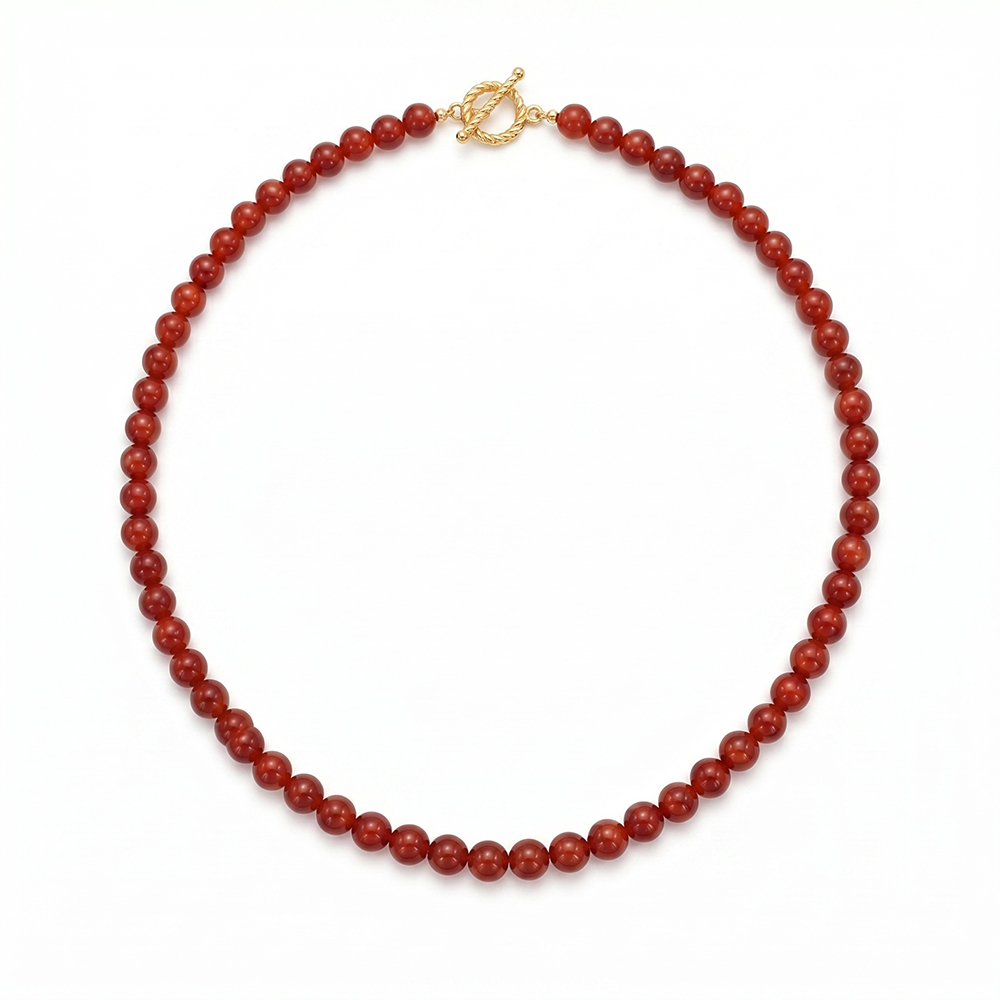 Red agate necklace