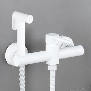 SANIPRO lüks fırçalanmış altın duvara monte sıcak ve soğuk tuvalet bide püskürtme pirinç Shattaf dokunun tutucu hortum ile sprey duş Set - Product Image 6