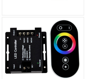 Metal 12V 24V Atenuación continua 18A PWM LED Dimmer 6Key Full Touch RF Control remoto RGB CCT Módulo LED Controlador de tira de luz