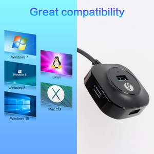 VCOM 4พอร์ต USB Type C HUB ABS SHELL 5Gbps 4xUSB3.0พร้อมแหล่งจ่ายไฟตัวแยก USB สำหรับแล็ปท็อปพีซี - Product Image 4