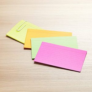 什锦霓虹色直纹索引闪存卡纸质便签本，带定制标志 - Product Image 2