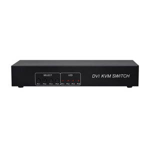 PINWEI 1080P <strong>4</strong> Ports DVI <strong>KVM</strong> <strong>Switch</strong> <strong>4</strong> in <strong>1</strong> Out 4x1 DVI Switcher with USB2.0 HUB