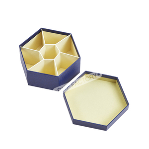 New Hexagon Lid and Base Gift <strong>Box</strong> Luxury Rigid Cardboard Packaging Gift Paper Top and Bottom Chocolate <strong>Box</strong> With Custom Logo - Product Image 4