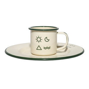 Emaye başlangıç seti yemek takımı kamp/açık seti tabaklar/kaseler ve bardaklar - Product Image 3