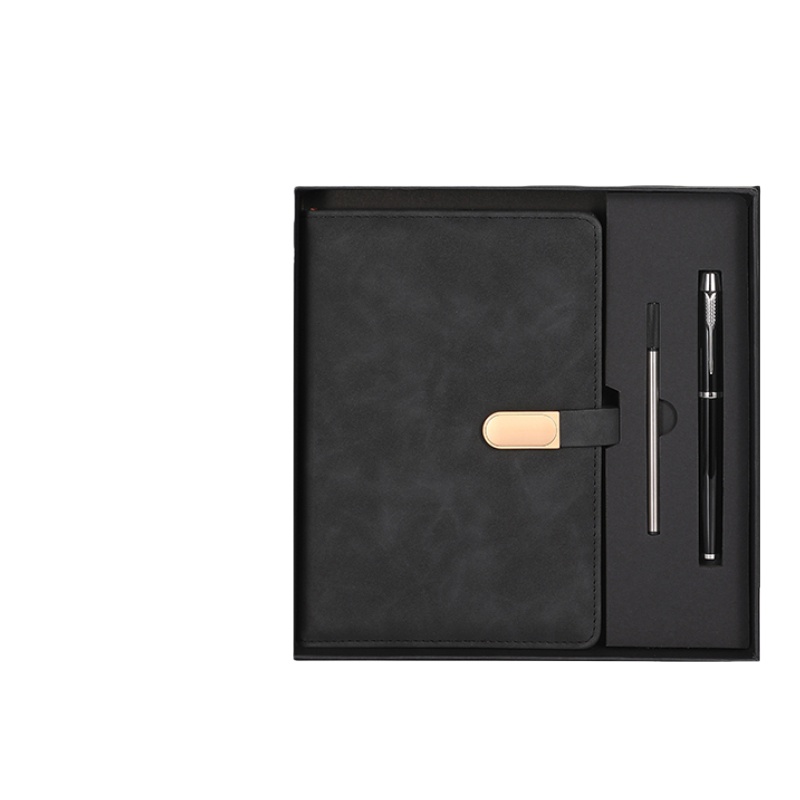 A5 ellipse Buckle Gift Box Set - 5-piece Set--Black