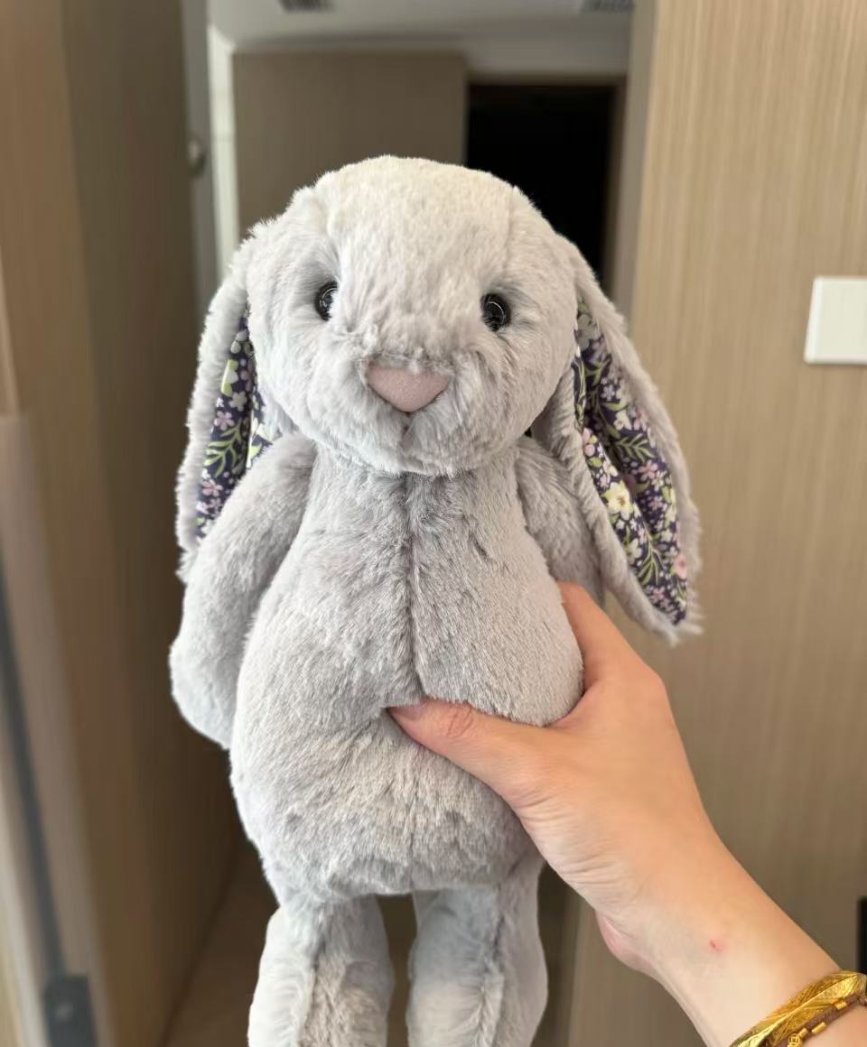 Lapin floral bleu