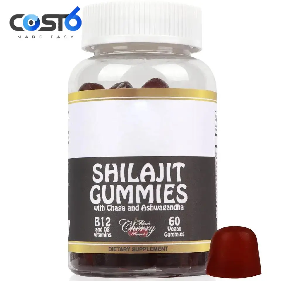 Fabricação por contrato OEM/ODM, chaga, ashwagandha, vitamina B12 e vitamina D2 Shilajit Energia e Suporte Imunológico Suplemento