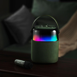 [OEM Direto da fábrica] Wupro x Xiaomi Alto-falante com dente azul portátil RGB Luz para Casa Cantar Alto-falante de Karaokê com Microfone