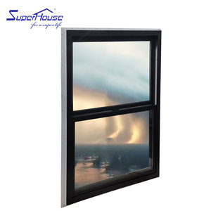 UPVCwindowフレームダブルカラーウィンドウとスクリーンシングルハングウィンドウPVCウィンドウ - Product Image 5