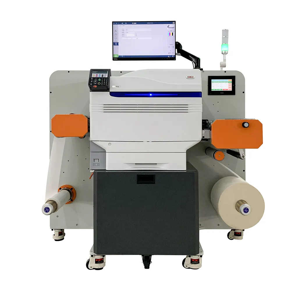 DARUI K1 330mm haute résolution étiquettes numériques machine rouleau à rouler 5 couleurs CMYKW toner blanc imprimante numérique konica