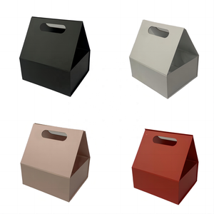 段ボールスクエア折りたたみボックス折りたたみフラワーボックスギフト梱包箱 - Product Image 1