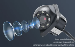 Cámara de marcha atrás Universal de 170 grados con visión nocturna impermeable coche marcha atrás ayuda CCD y Sensor de imagen AHDI - Product Image 3