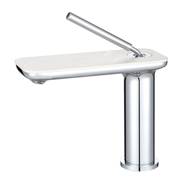 Chrome + White Stone Slab