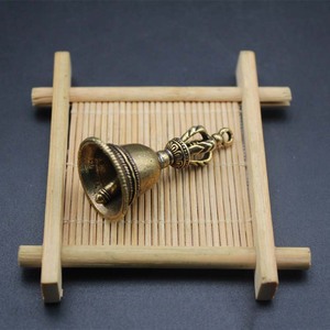 <strong>Fashionable</strong> Retro Casual Pendant Necklace Brass <strong>Bell</strong> Car Keychain Pendant Crisp Sound Retro Small Copper Ware
