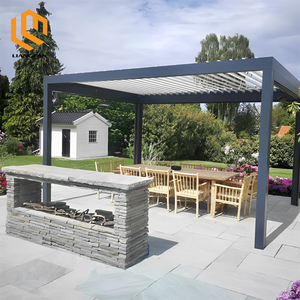 4m x 5m Gazebo Sliding Wasserdicht 4x6 sürgülü kapı ile louroof çatı Pergola kitleri - Product Image 3