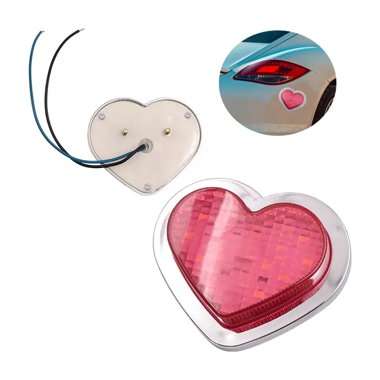 JDM araba pembe kalp yan işaretleyici LED ışık dönüş sinyali kalp göstergeleri kalp ışık araba 12V
