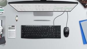 Logitech MK200 USB Multimedia Media Corded <strong>Keyboard</strong> and <strong>Mouse</strong> <strong>Combo</strong> - Product Image 3