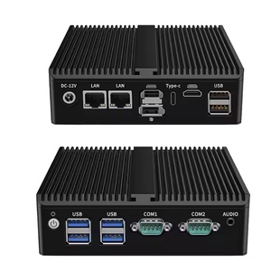 CAIXUNIPC Intel N5105 Fanless Mini Industrial PC Dual Network COM 6 * USB DDR4 2 * HD-MI DP X86 Linux Mini Computer Desktop - Product Image 1