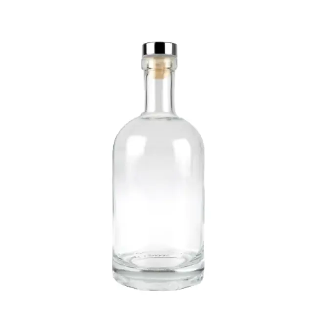 Factory Price Wholesale Extra Flint Gin Liqueur Bouteille Liqueur 500ML 750 ML Glass Bottle For Vodka Brandy Whiskey