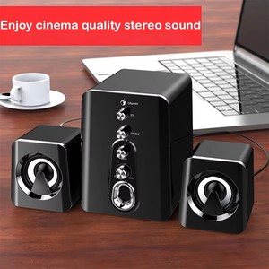 Fábrica en Stock Pro 2,1 Sistema de subwoofer 3,5mm/USB Entrada dual HD Bass RGB Sync PC Gaming Audio Speaker - Product Image 4