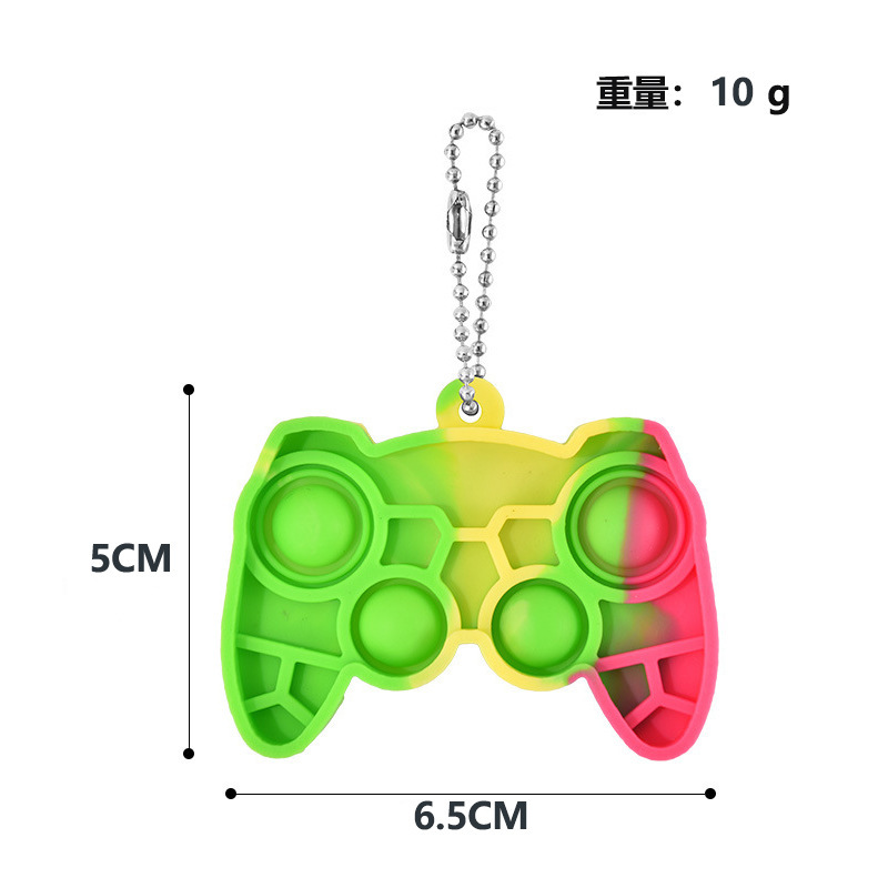 Handle key chain-3 green yellow powder
