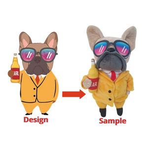Promosyon Custom Made dolması peluş köpek şirketi maskot marka sizin LOGO yumuşak hayvanlar peluş oyuncaklar özelleştirme