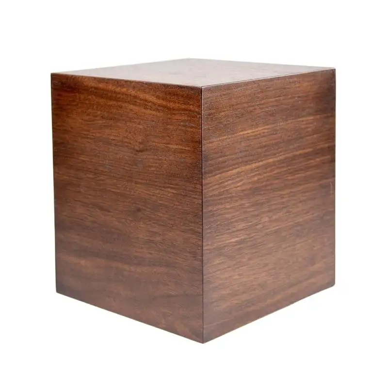 Bán Buôn Tùy Biến Đơn Giản Handmade Quảng Trường Walnut Hỏa Táng Bằng Gỗ Urn Cho Tro Con Người Người Người Lớn