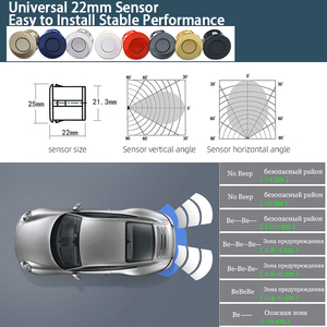 Parking <strong>Sensor</strong> Kit Car Parktronic <strong>LCD</strong> Display Backlight <strong>Reverse</strong> Backup Radar Monitor <strong>System</strong> 4 <strong>Sensors</strong> 22mm 12V 8 Colors CN;GUA - Product Image 4