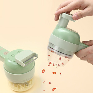 4 in1ガーリックグラインダーUSBワイヤレスハンドヘルドキッチンポータブル自動電気野菜カッターセット