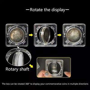 Rotatable <strong>Coin</strong> Collection <strong>Box</strong>, <strong>Coin</strong> Ancient <strong>Coin</strong> protection <strong>Box</strong>, Commemorative <strong>Coin</strong> Round <strong>Box</strong> - Product Image 4