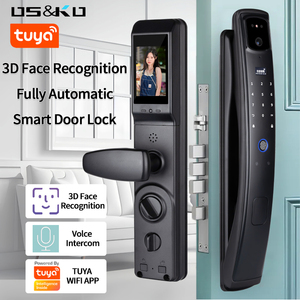 Blocco della porta intelligente digitale elettrico all'ingrosso con la macchina fotografica 3D faccia di sblocco dell'impronta digitale Tuya App Video Intercom codice RFID carta chiave - Product Image 2