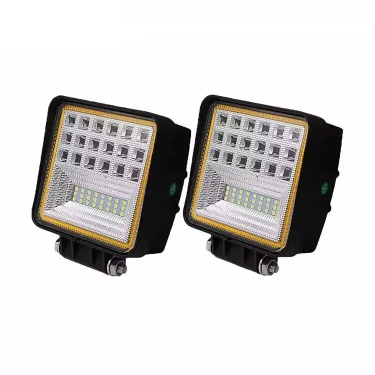 Haz combinado impermeable para camión, Lámpara de trabajo Led DRL 63W, superbrillante, todoterreno, 4x4, 6500K, 4,3 pulgadas, 5040Lm