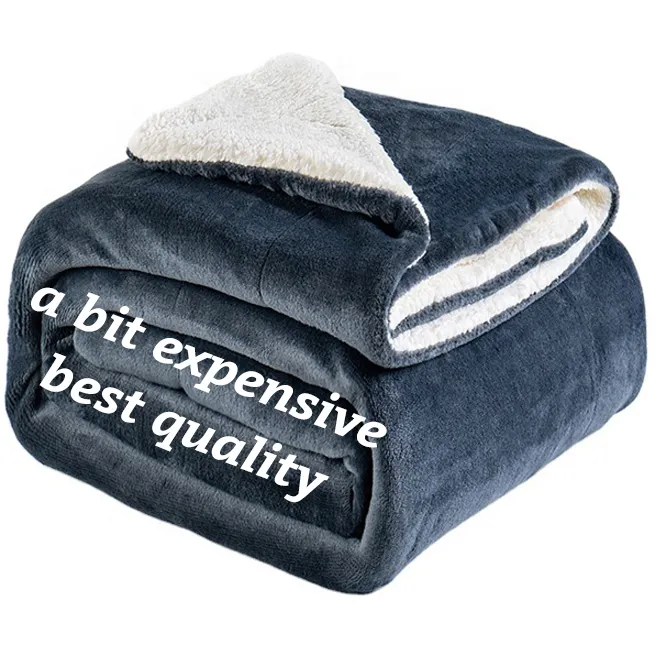 Cobertor de flanela de 200x230cm, cobertor de lã de flanela de poliéster, reversível, personalizado, borrego