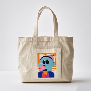 Bolso de mano de lona de color con patrón personalizado, bolsas de mano con logotipo impreso personalizado, bolsas de compras - Product Image 3