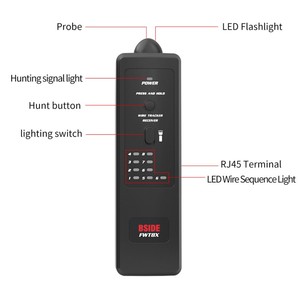 BSIDE-FWT8X Многофункциональный проводной трекер RJ11 RJ45 Ethernet LAN Кабельный тестер линейный искатель Профессиональный двухрежимный сетевой искатель - Product Image 5