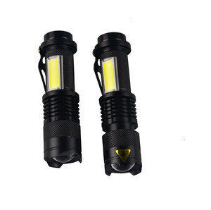 Otel için küçük USB şarj edilebilir su geçirmez meşale XPE ve COB Led taktik el feneri su geçirmez - Product Image 3
