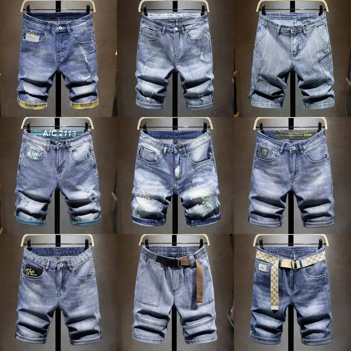 Pantalon short en jean nouveau design, exportable et élégant, de couleur vive pour hommes du Bangladesh