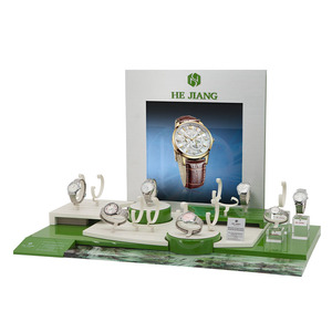 Thủ công bằng gỗ đồng hồ hiển thị đứng với Acrylic kim loại khung tùy chỉnh C Vòng truy cập hàng đầu xem bộ phận hiển thị đạo cụ - Product Image 4