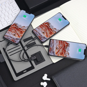 Presente do negócio conjunto personalizado A5 planejador inteligente sem fio carregamento <span class=keywords><strong>notebook</strong></span>