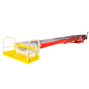 Cinta transportadora de descarga móvil con plataforma para hombre, transportadora extensible utilizada para muelles de carga