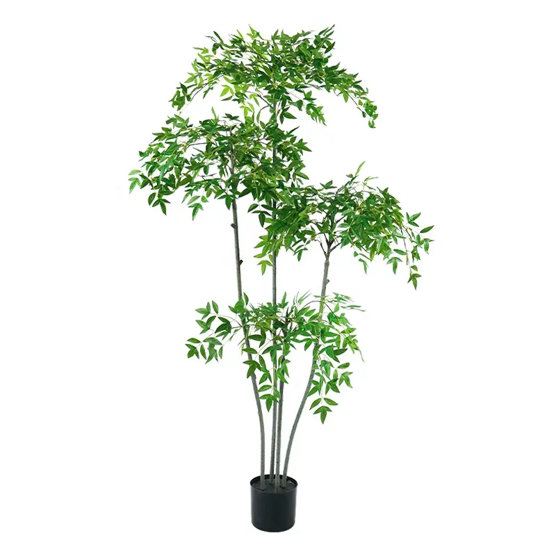 DU-031 Outdoor Artificial Plant Artifical Tree Artificial Bambo Plastic Faux Potted Wholesale Green Decor Bamboo Plants