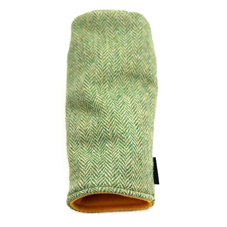 Precio de fábrica de algodón verde de tela impermeable de la tela de sofá golf headcover personalizado forma de barril 460cc golf de madera conductor club cubierta de la cabeza