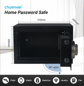 ตู้เซฟอัจฉริยะขนาดเล็ก AL002-20C พร้อมลายนิ้วมือและกุญแจล็อค Wi-Fi รูปลักษณ์ทันสมัยสีดำ - Product Image 2