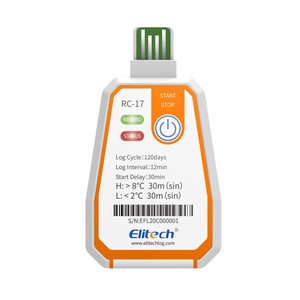 Elitech-Miniregistrador DE DATOS USB, Registrador de temperatura de un solo uso, plástico de una sola vez, Pdf, compatible con OEM y ODM, función NFC, 2 unidades, 1 unidad