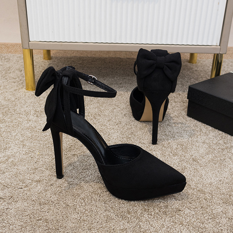 Black suede material