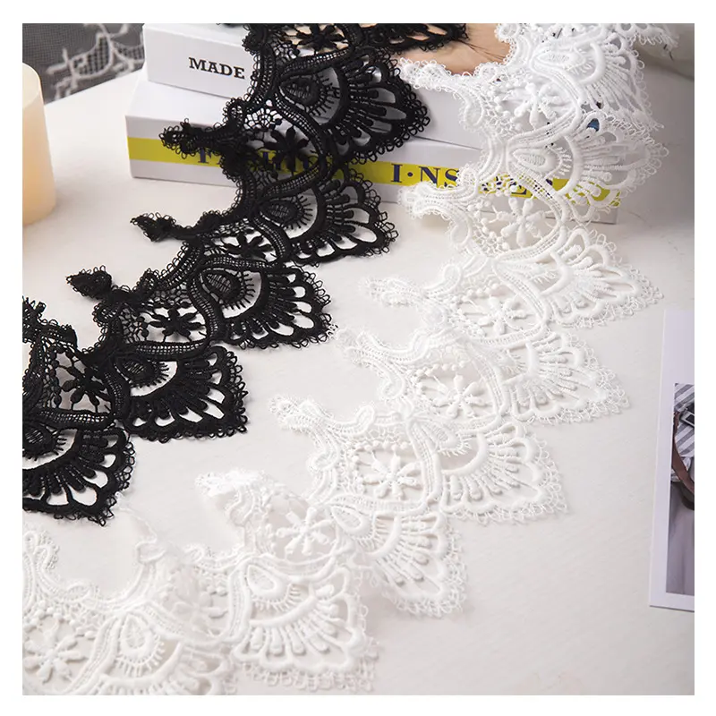 ZSY Factory wholesale white french water solute lace cord embroidery trim