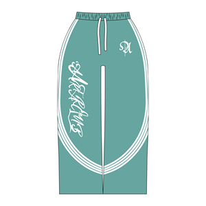 Özel Sweatpants nakış naylon şerit Jogger pantolon boy Baggy geniş bacak naylon parça kırmızı alevlendi ter pantolon erkekler için - Product Image 3
