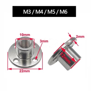 <strong>M3</strong> M4 M5 M6 M8 Flange <strong>Coupling</strong> Nut Inner Diameter 3MM 4MM 5MM 6MM 8MM Is Suitable for the Threaded Shaft of the Motor - Product Image 2
