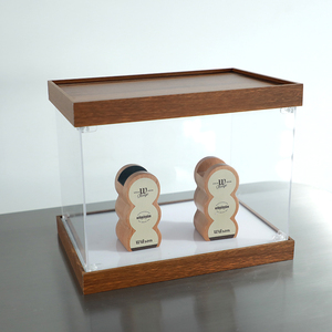Atacado Countertop Cube Box Organizer Stand Armazenamento claro acrílico brinquedo jóias vitrine